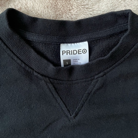 Ash + Chess Pride Embroidered Crewneck Sweatshirt Black Size S - Picture 6 of 9